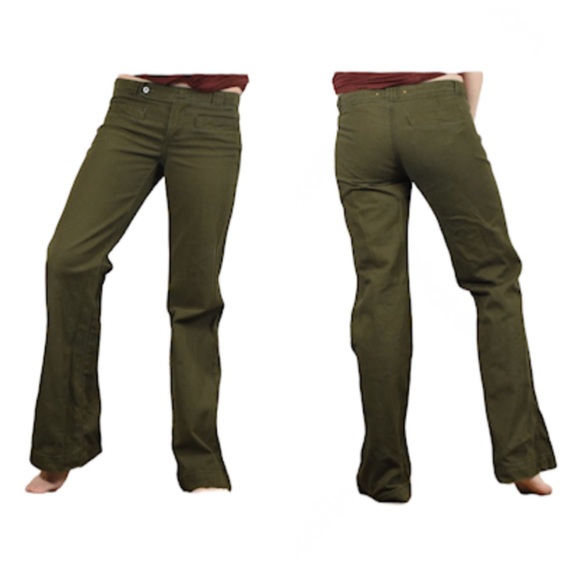 Anthropologie Hei Hei Wide Leg Olive Pant SZ 14 - Picture 2 of 9